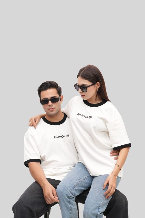 Basic Contrast Rib T-Shirt