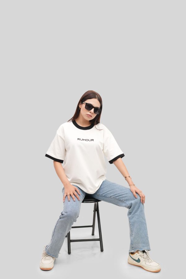 Basic Contrast Rib T-Shirt - Image 4
